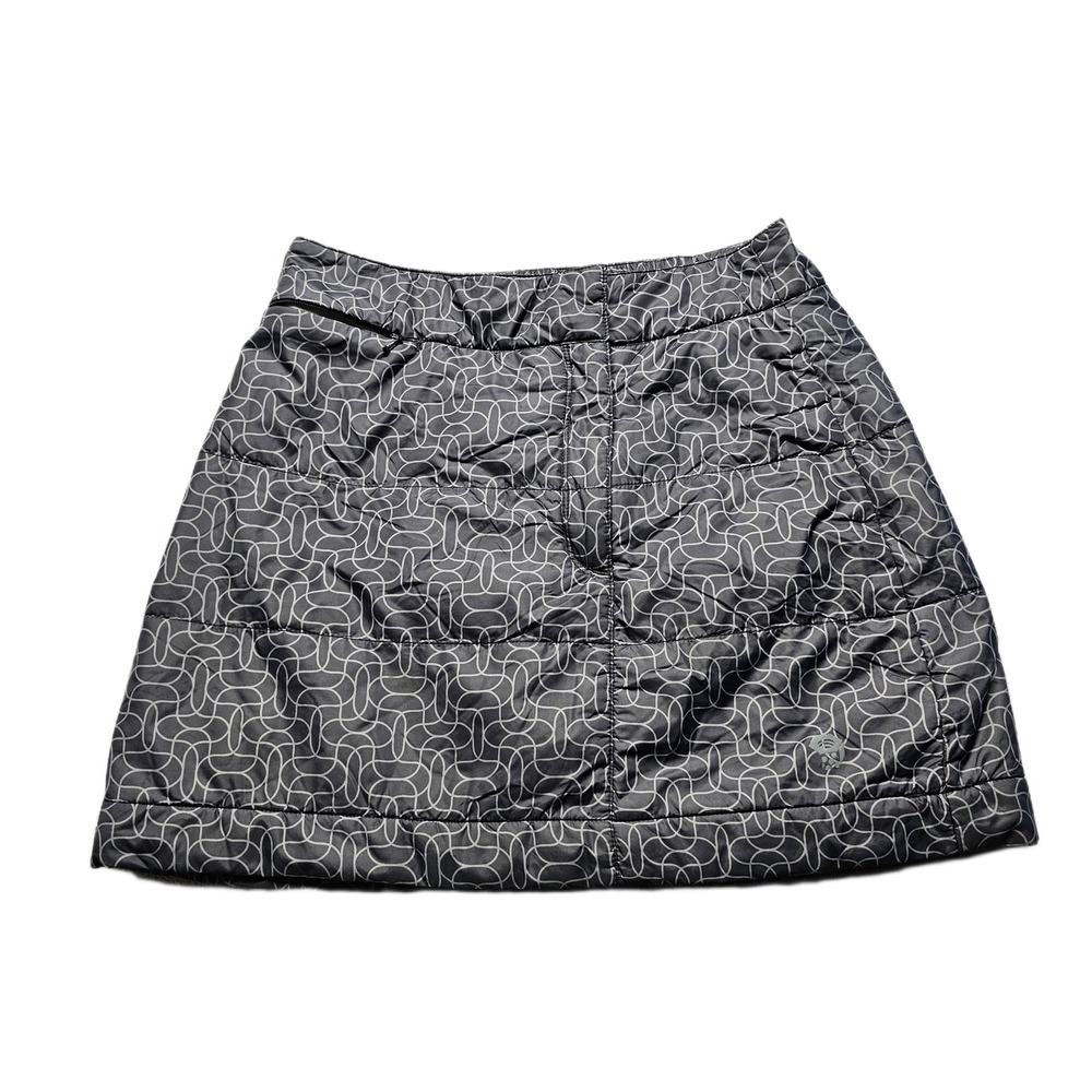 Mountain Hardwear Puffer Skirt Womens XS Gray Geometric Insulated Fleece Lined